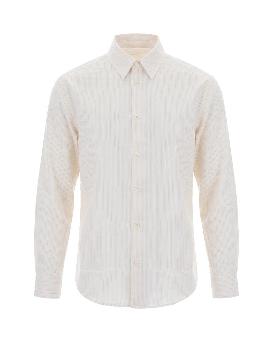 Our Legacy Cream Stripe Beyond Viscose-Blend Shirt