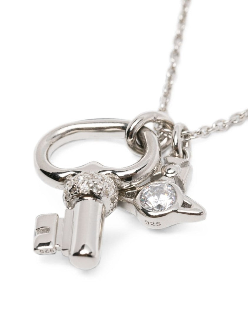 Vivienne Westwood Silver Key Star Charms Minimalist Necklace