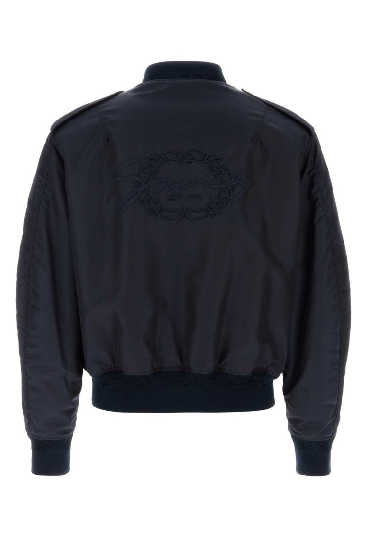 Givenchy Navy Blue Nylon Bomber Jacket
