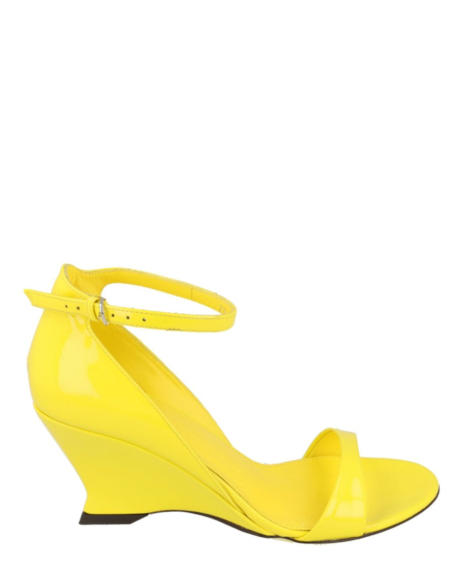 Ferragamo Vidette Patent Leather Wedge Sandals