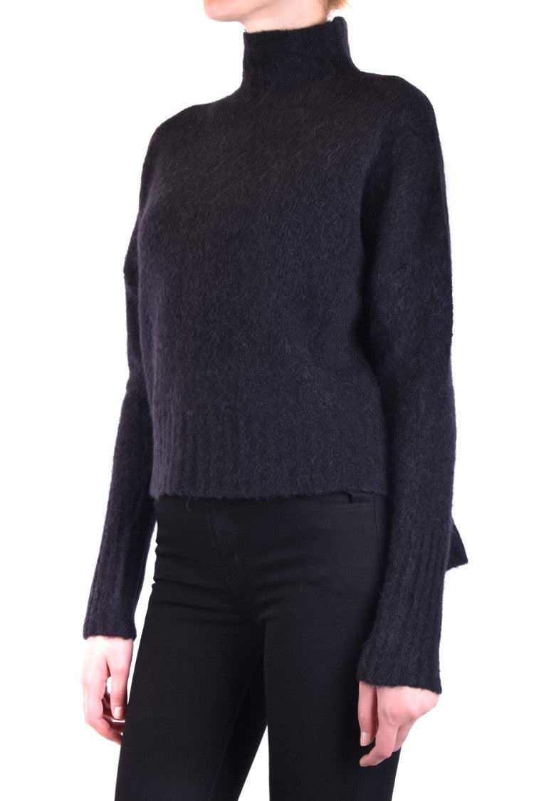 Pinko Sophisticated Black Sweater With High Neckline