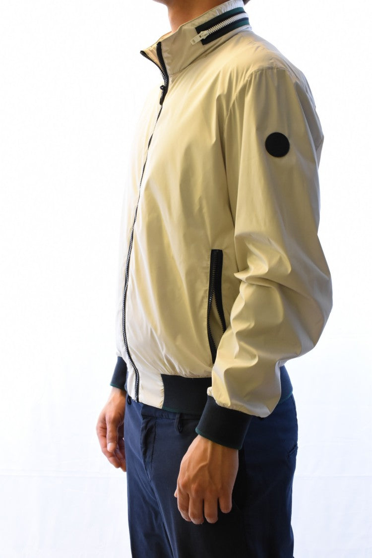 Fay Multicolor Nylon Zip-Up Bomber Jacket