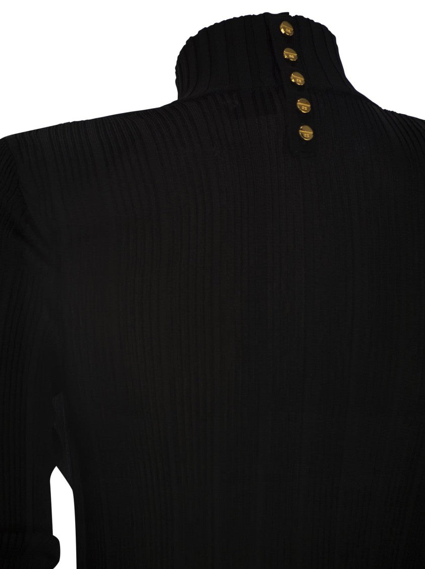 Elisabetta Franchi Viscose Knit Shirt With Logo Details