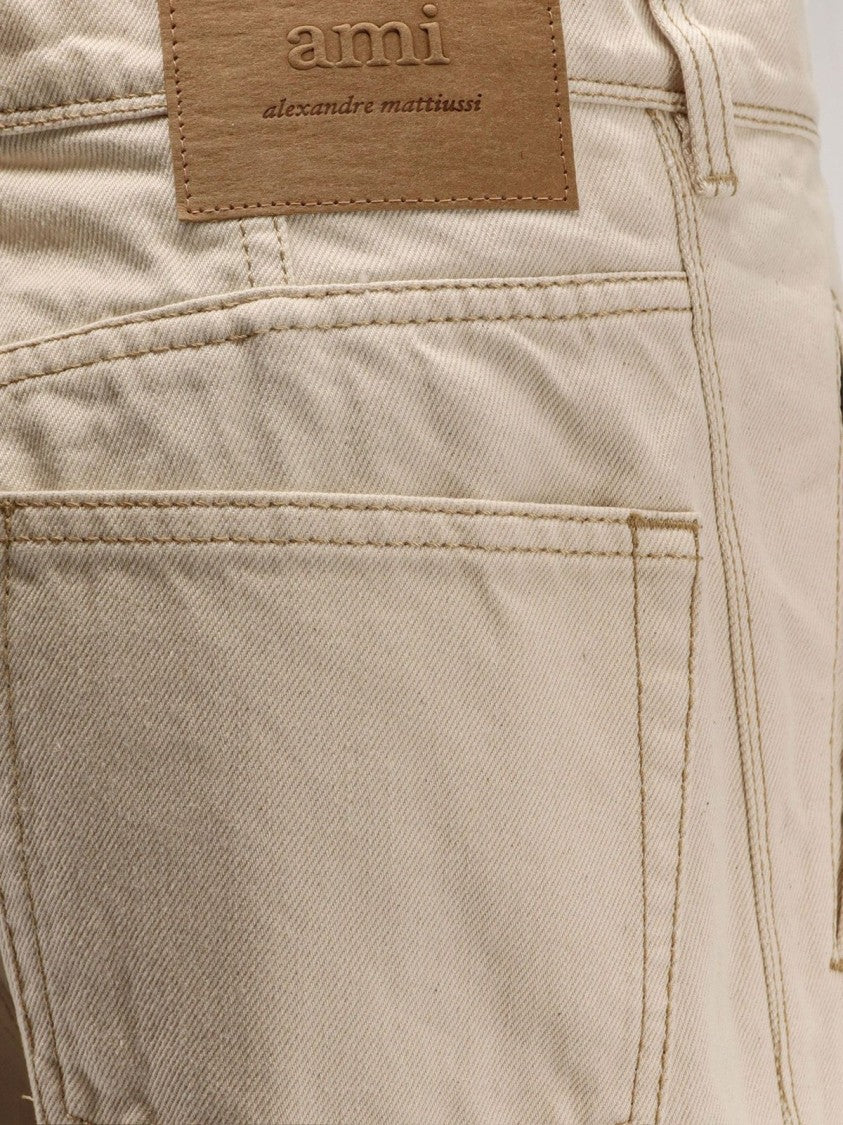 Ami Paris Wide Fit Jeans With Classic Five-Pocket Design