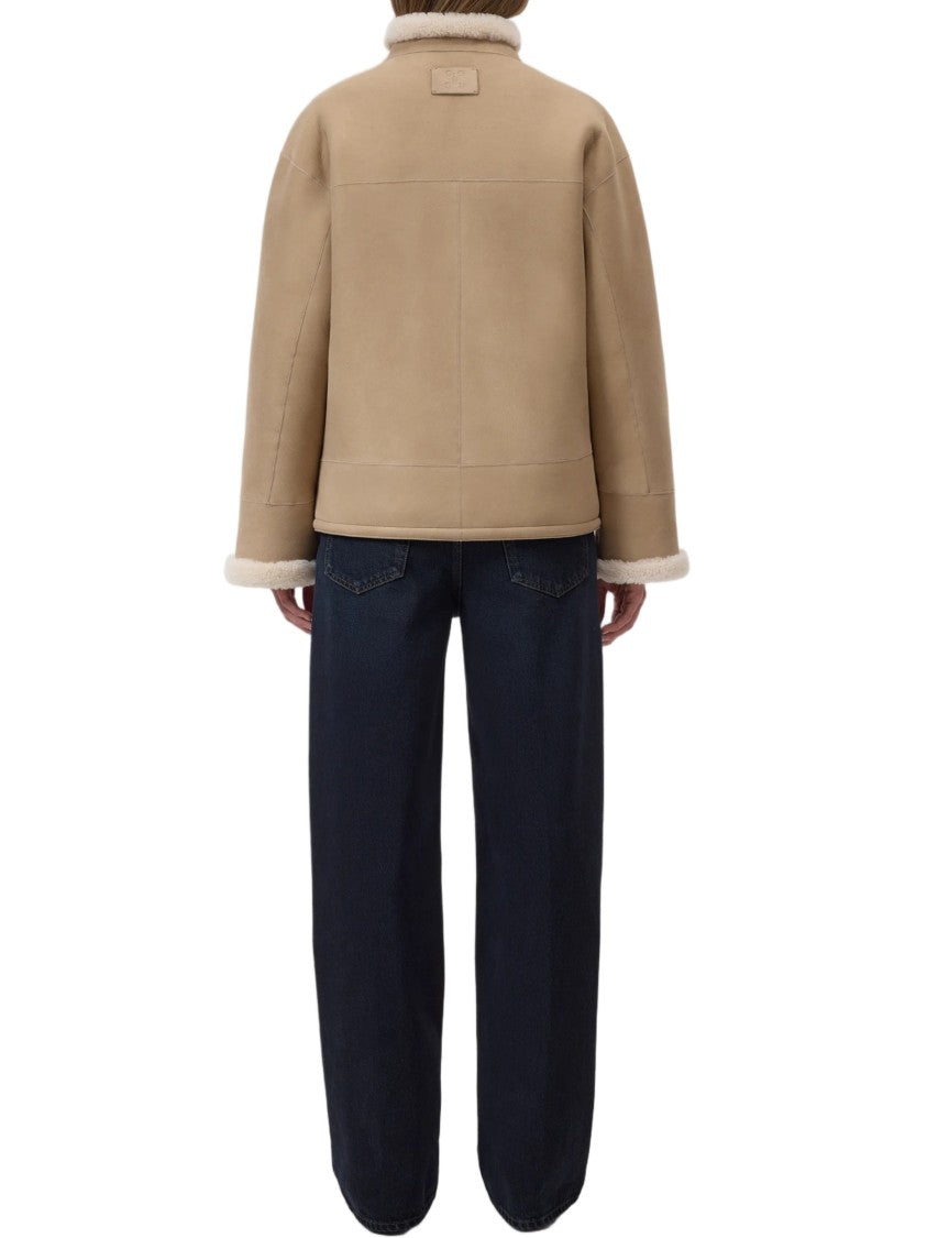 Closed Boxy Plush Shearling Trimmed Jacket