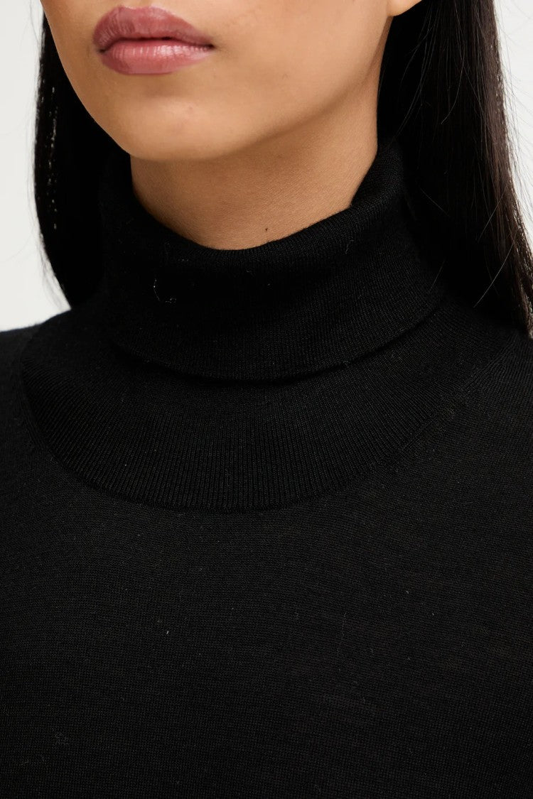 Max Mara Fitted Turtleneck Sweater In Virgin Wool
