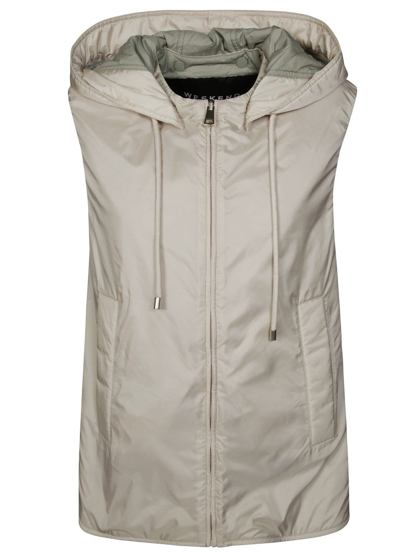 Max Mara Sleeveless Puffer Vest With Hood