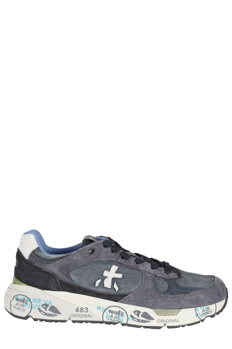 Premiata Black Mase Iconic Side Design Leather Sneakers