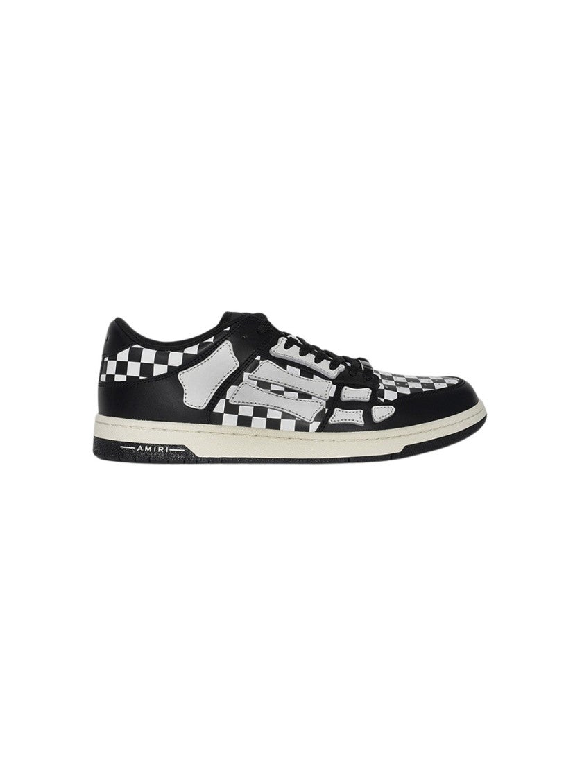 Amiri Checkered Skel Top Low Sneakers Black