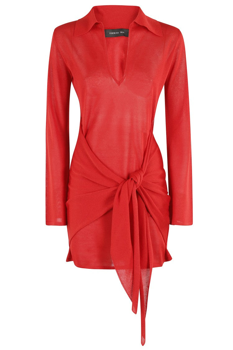Federica Tosi Short Dress With Flexage Knot