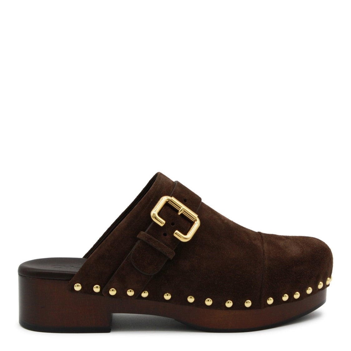 Chloé Brown Leather Jeannette Sandals