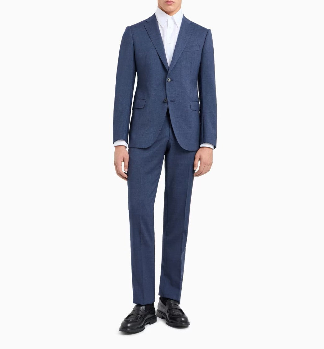 Emporio Armani Slim Fit Two-Piece Suit In Atlantic Deep