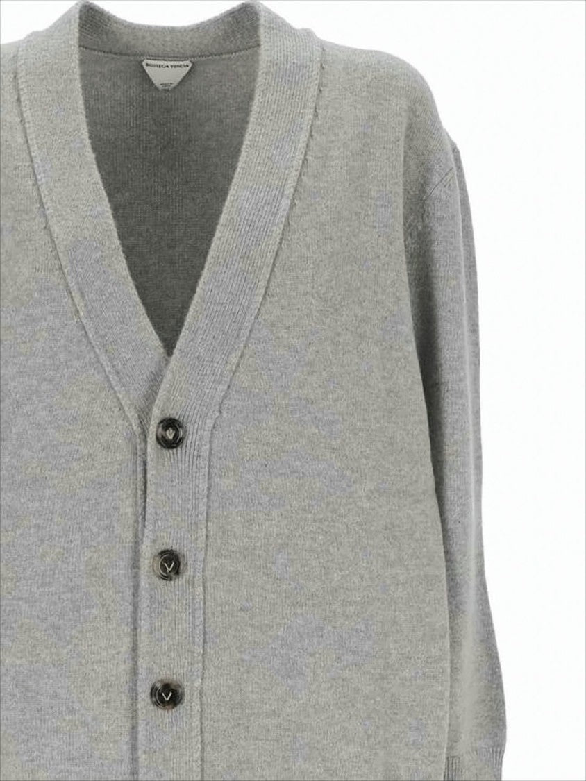 Bottega Veneta Light Grey Cashmere Cardigan