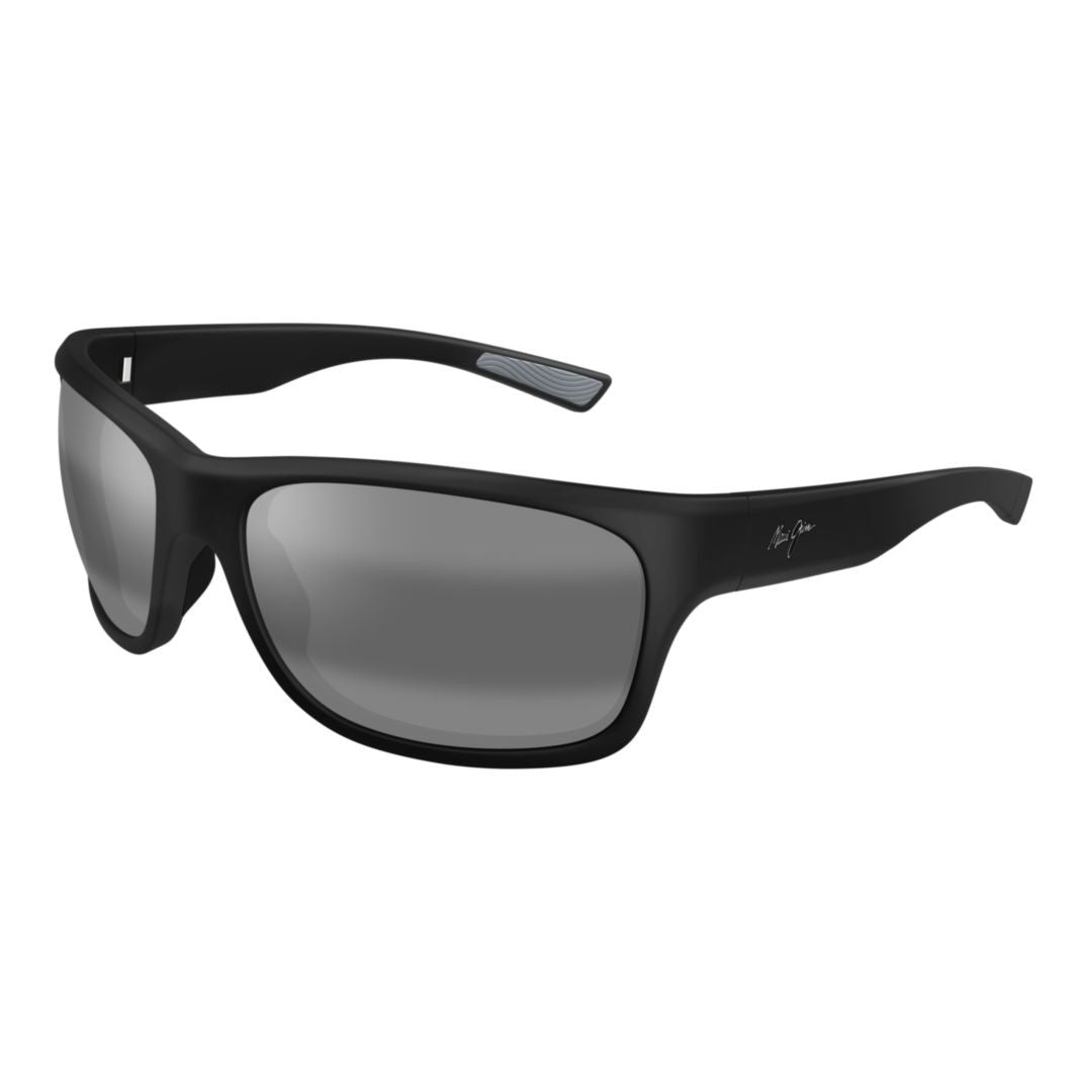 Maui Jim Ano Nui Matte Black Rectangular Frame Sunglasses