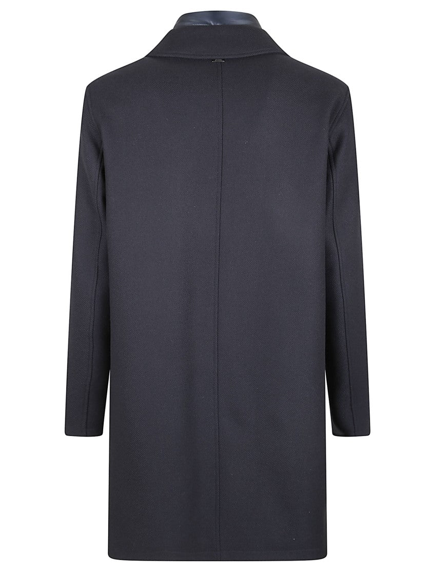 Herno Tailored Black Wool Jacket With Quilted Inner Lining