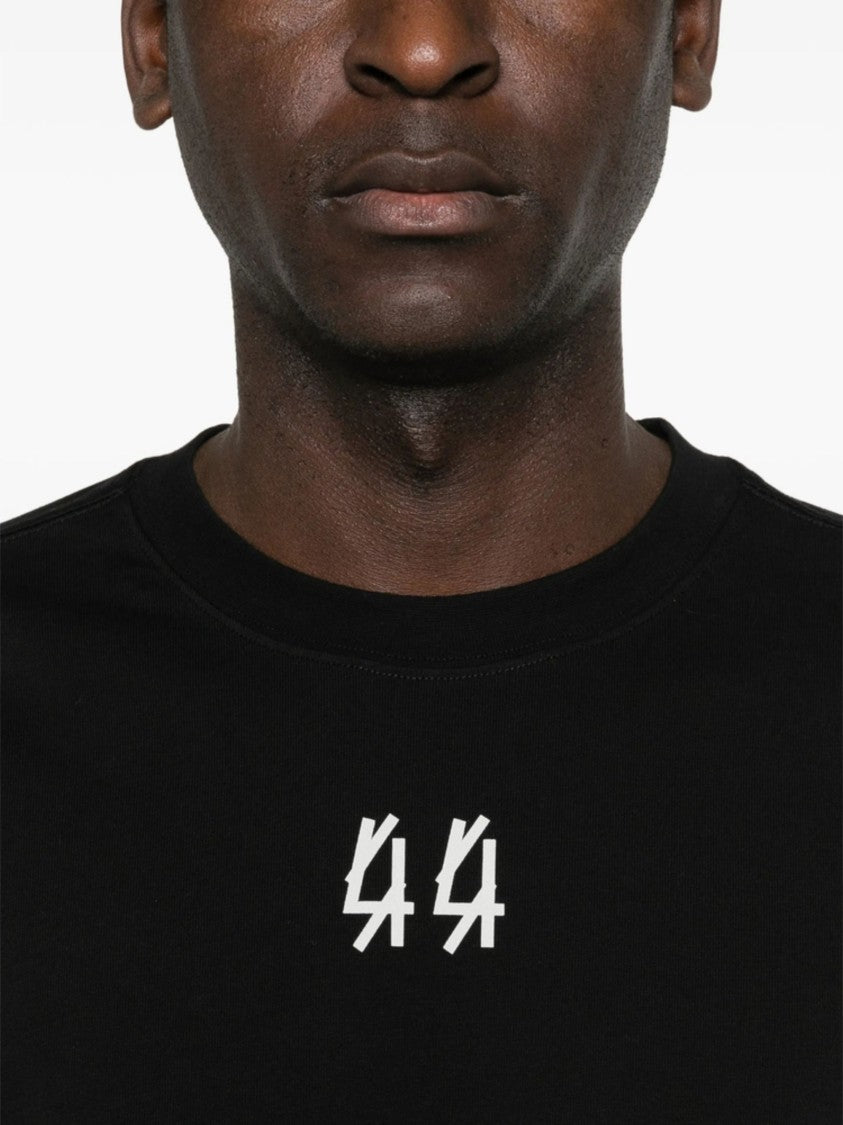 44 Label Group Black Graphic Print Cotton T-Shirt