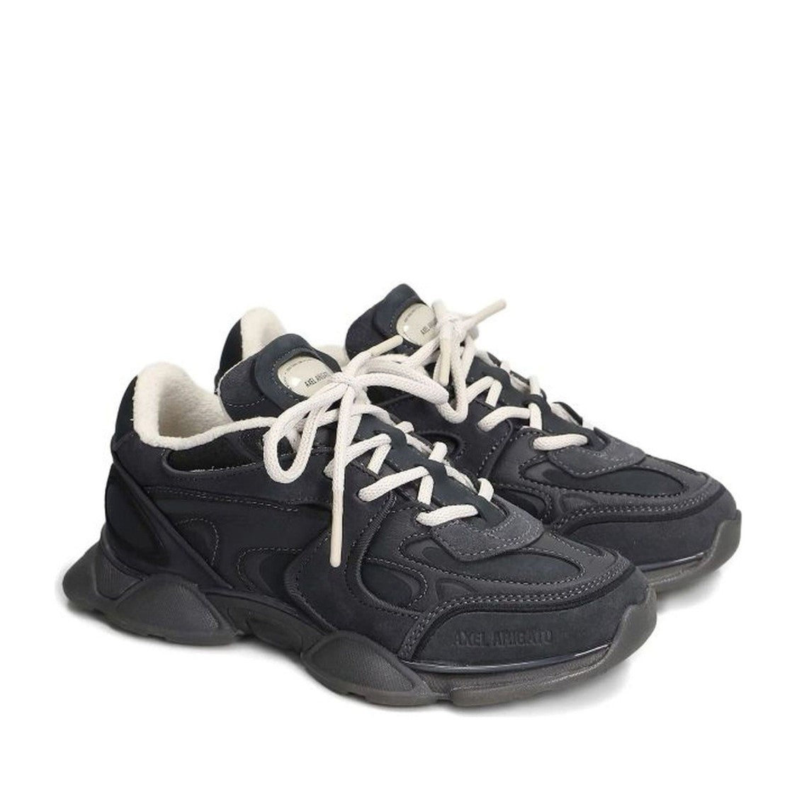 Axel Arigato Black Eris Textured Panels Contrasting Laces Sneakers