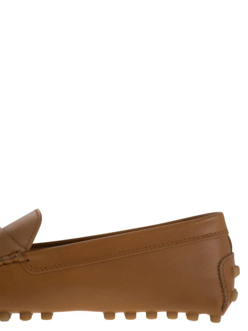 Tod's Leather Moccasin Rubber Sole