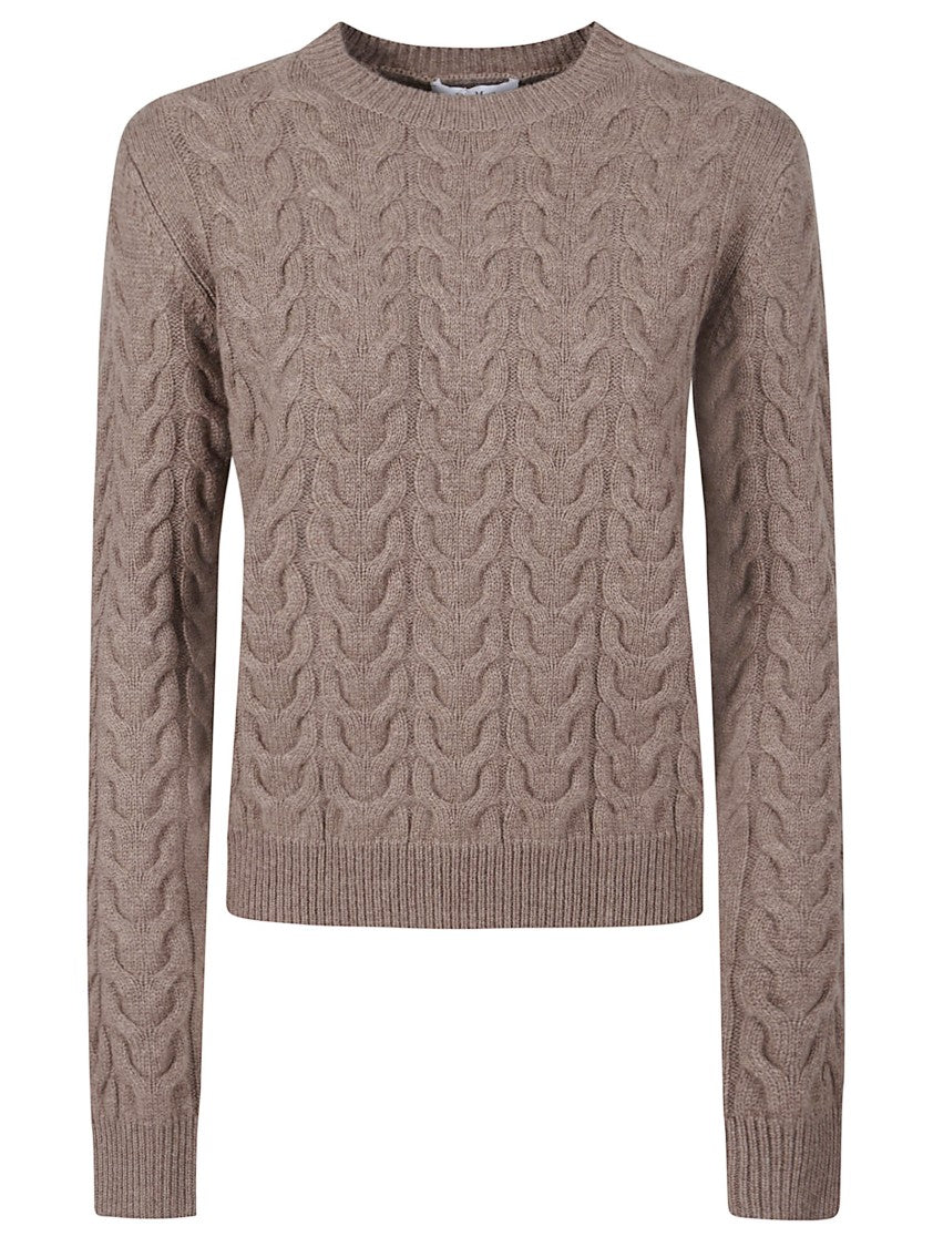 Max Mara Cable Knit Sweater With Crew Neckline