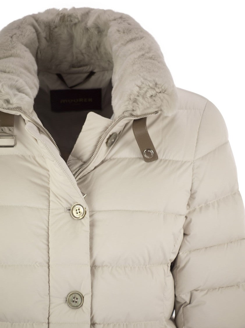Moorer Vetiver-S3 - Long Down Jacket