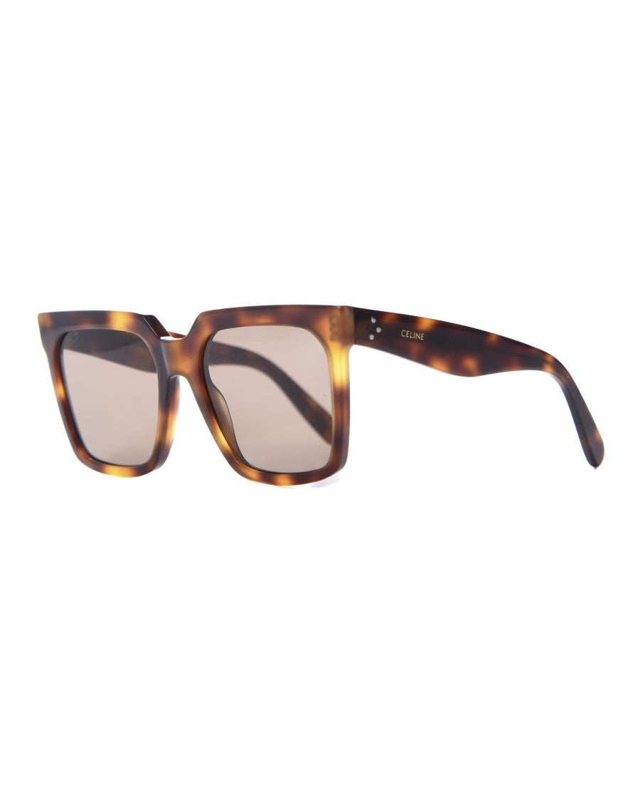 Céline Vintage Rectangular Brown Tortoiseshell Sunglasses