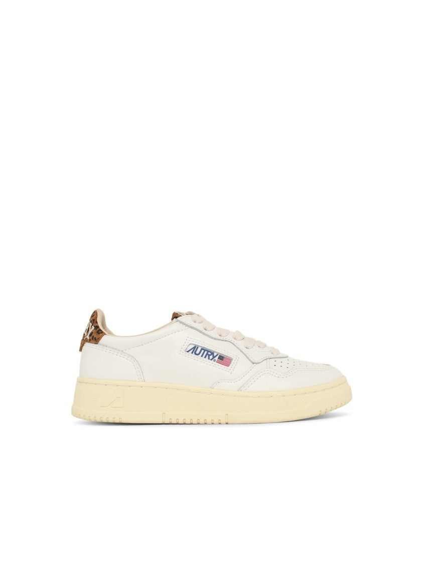 Autry 'Medalist Low' White Leather And Leo Sneakers