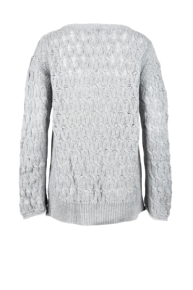 Malo Optimum Cashmere Wool Sweater - Light Grey