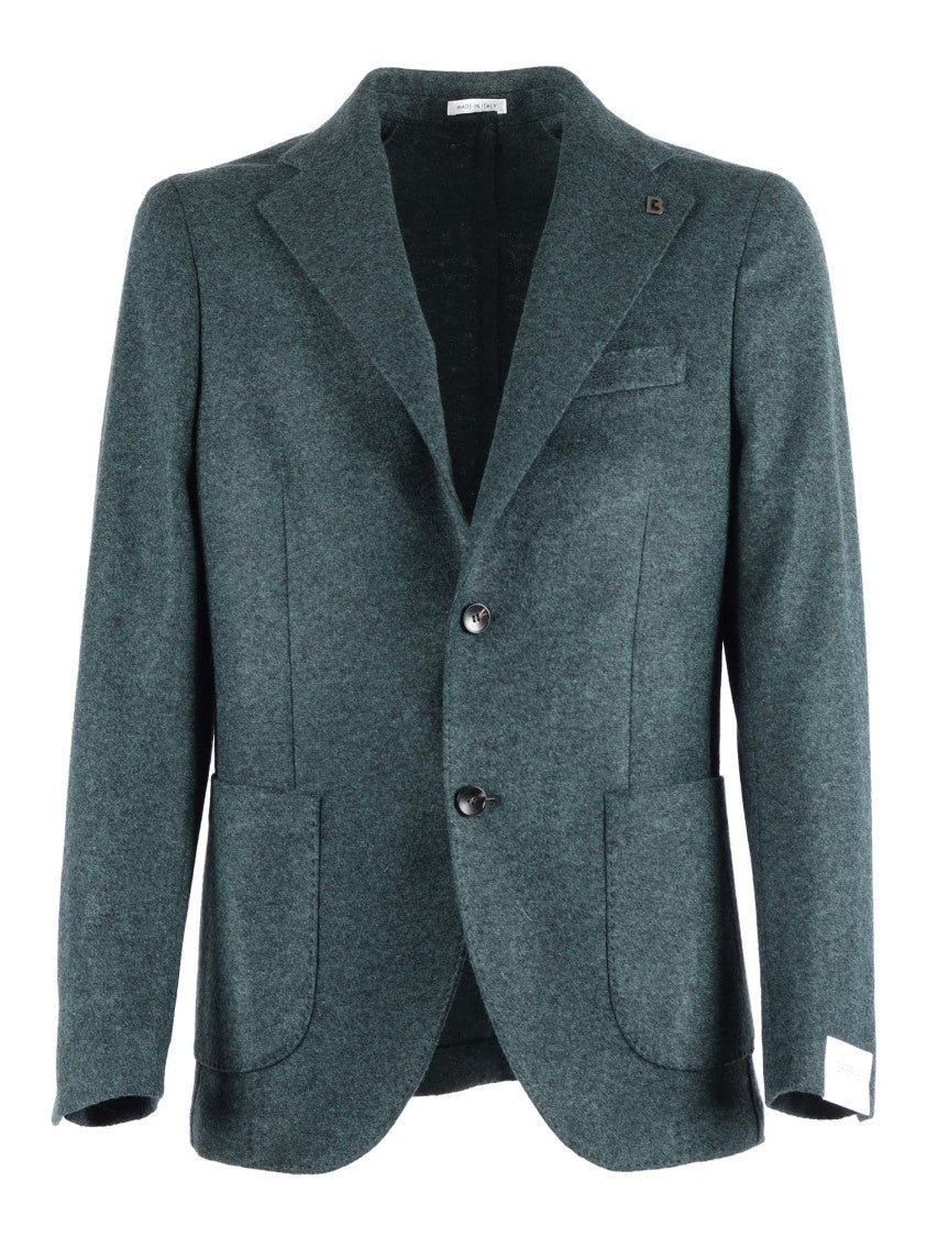 Breras Tailored Grey Jacket With Subtle Check Pattern