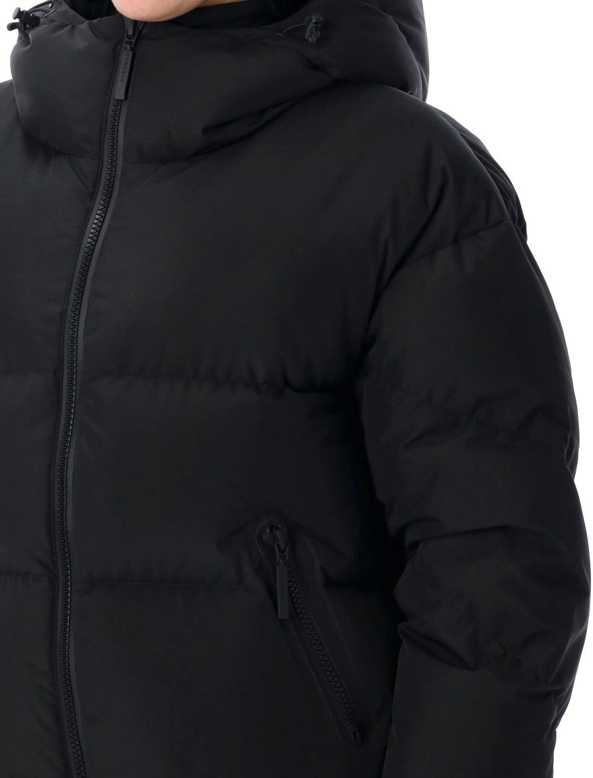 Cordova Puffy Black Down Jacket With Drawstring Hood