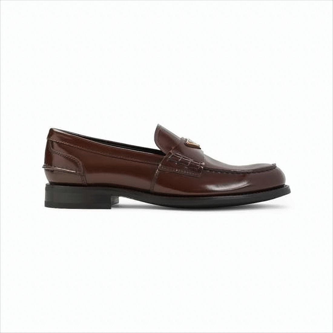 Prada Polished Calf Leather Loafers