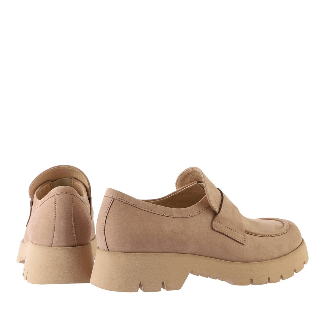Högl Beige Finn Casual Penny Strap Nubuck Loafers