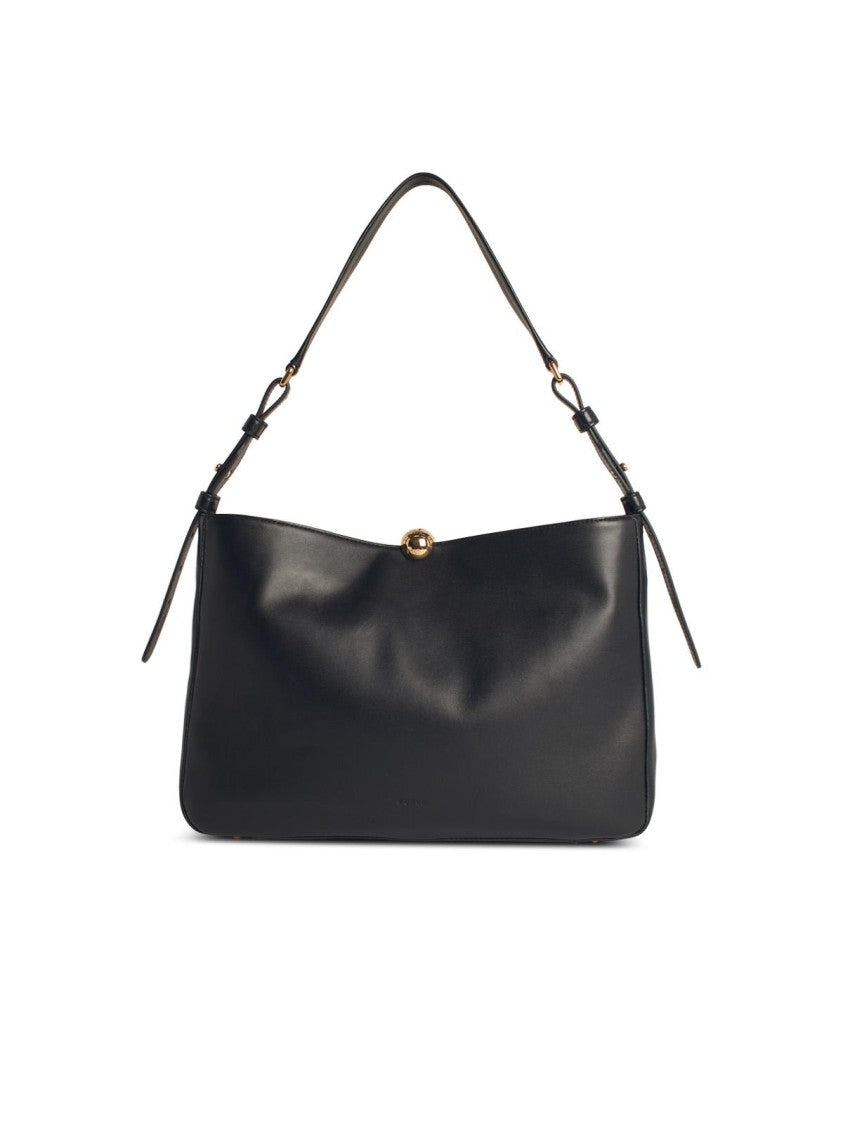 Furla Large 'Sfera Soft' Black Leather Bag