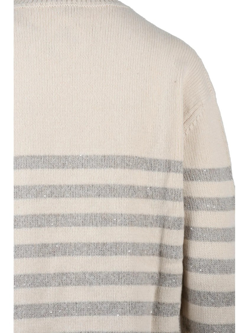 Peserico Easy Easy Turtleneck Sweater With Ribbed Details