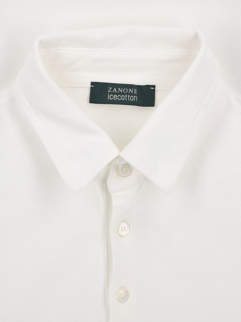Zanone Icecotton' Polo Shirt – White Cotton