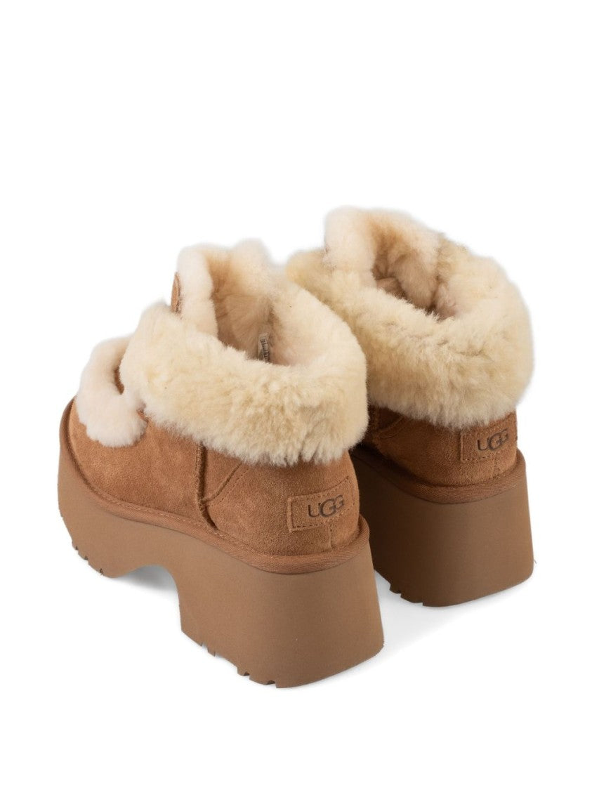 Ugg Platform Suede Shoes With Shearling Lining