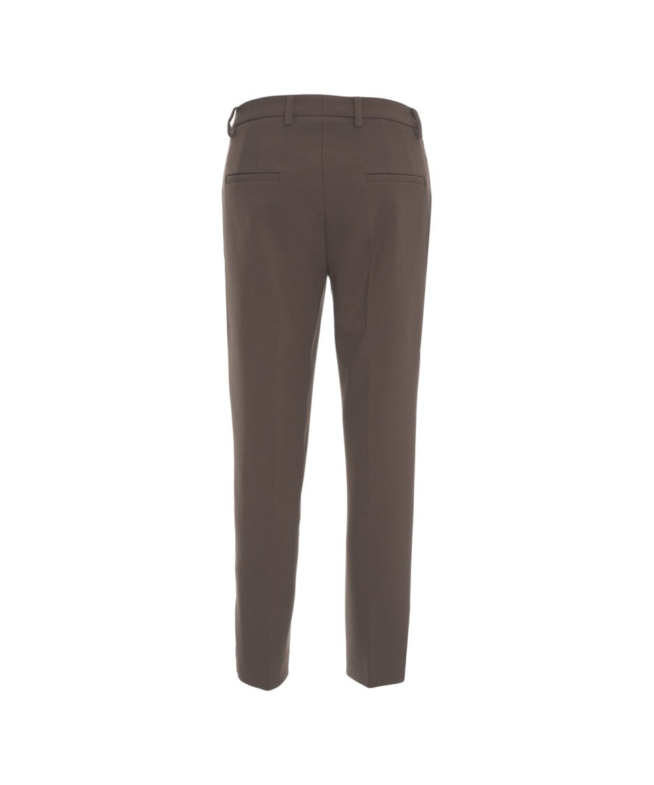 Cambio Tailored Brown Trousers With Straight Leg Cut And Comfortable Fit