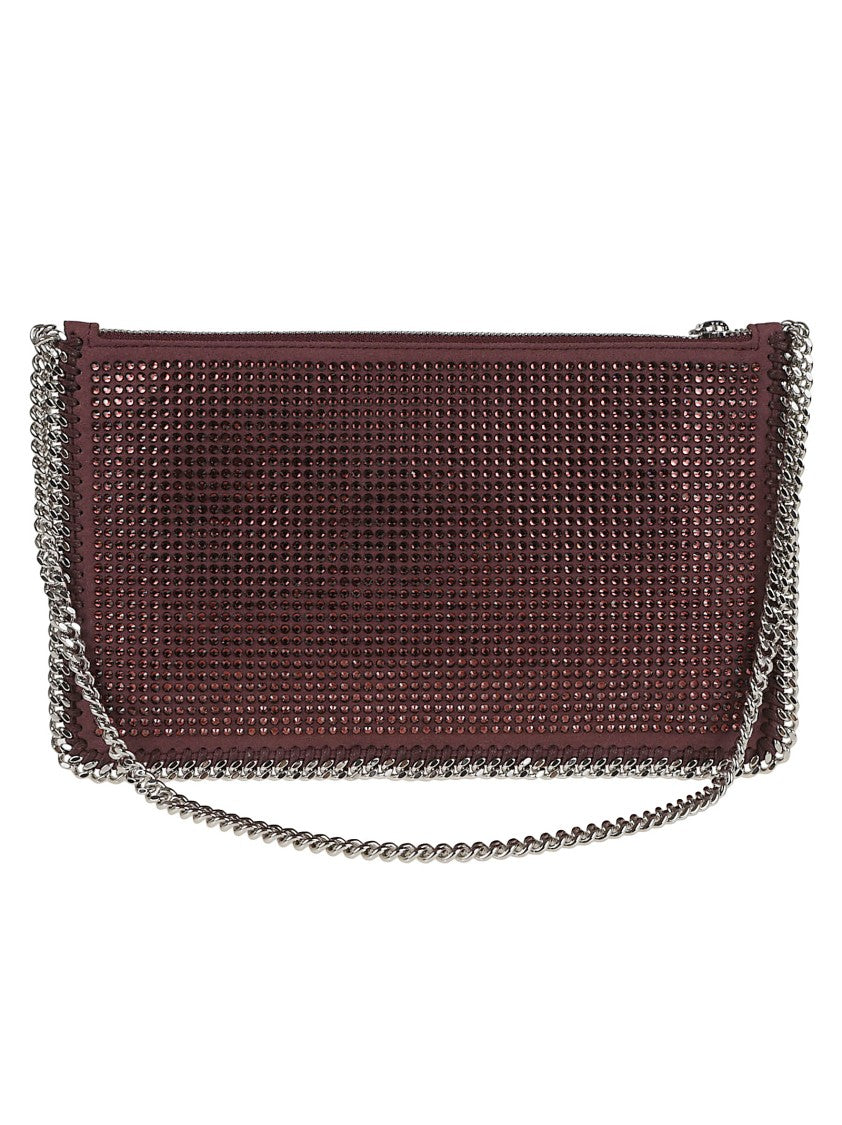 Stella Mccartney Textured Burgundy Clutch Bag