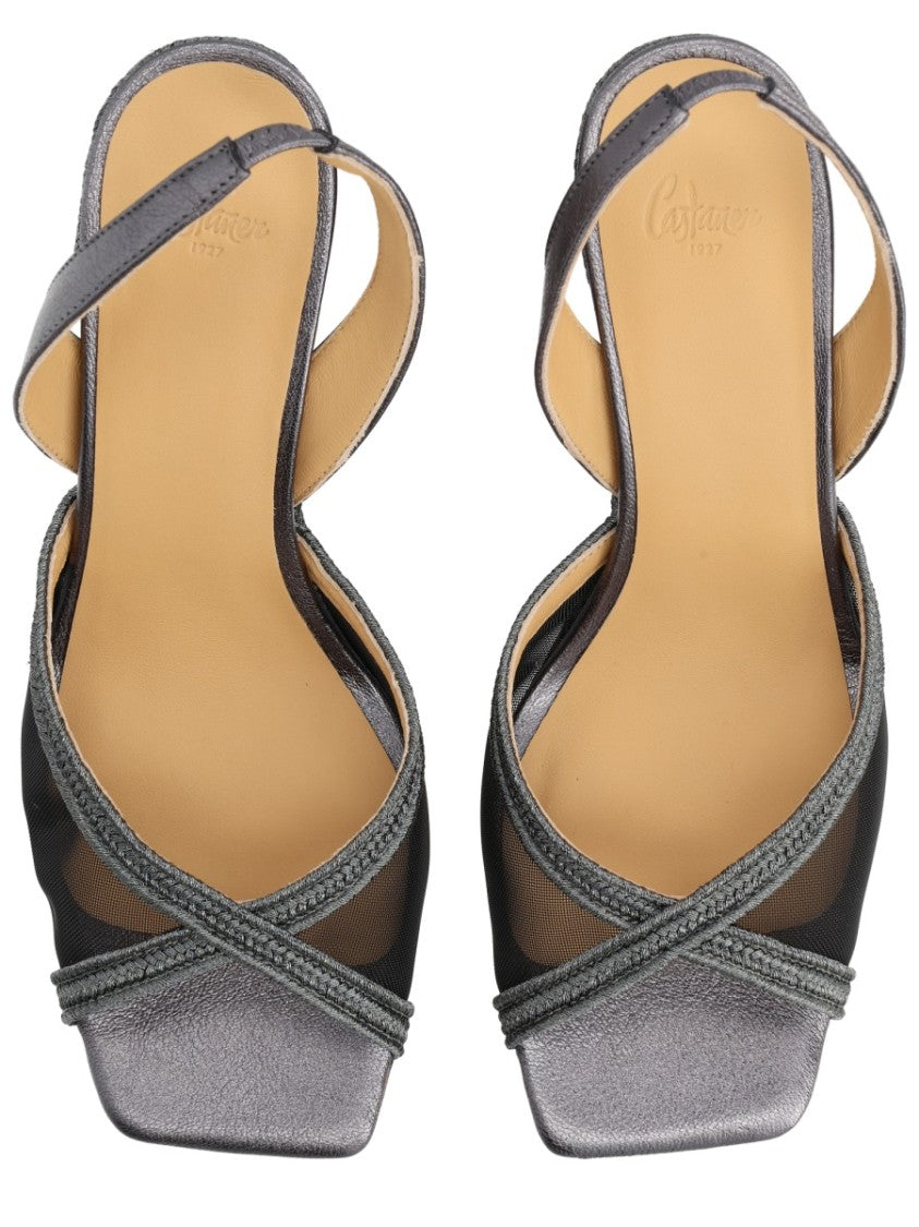 Castaner Slingback Espadrille Wedge Sandals With Transparent Mesh Panels