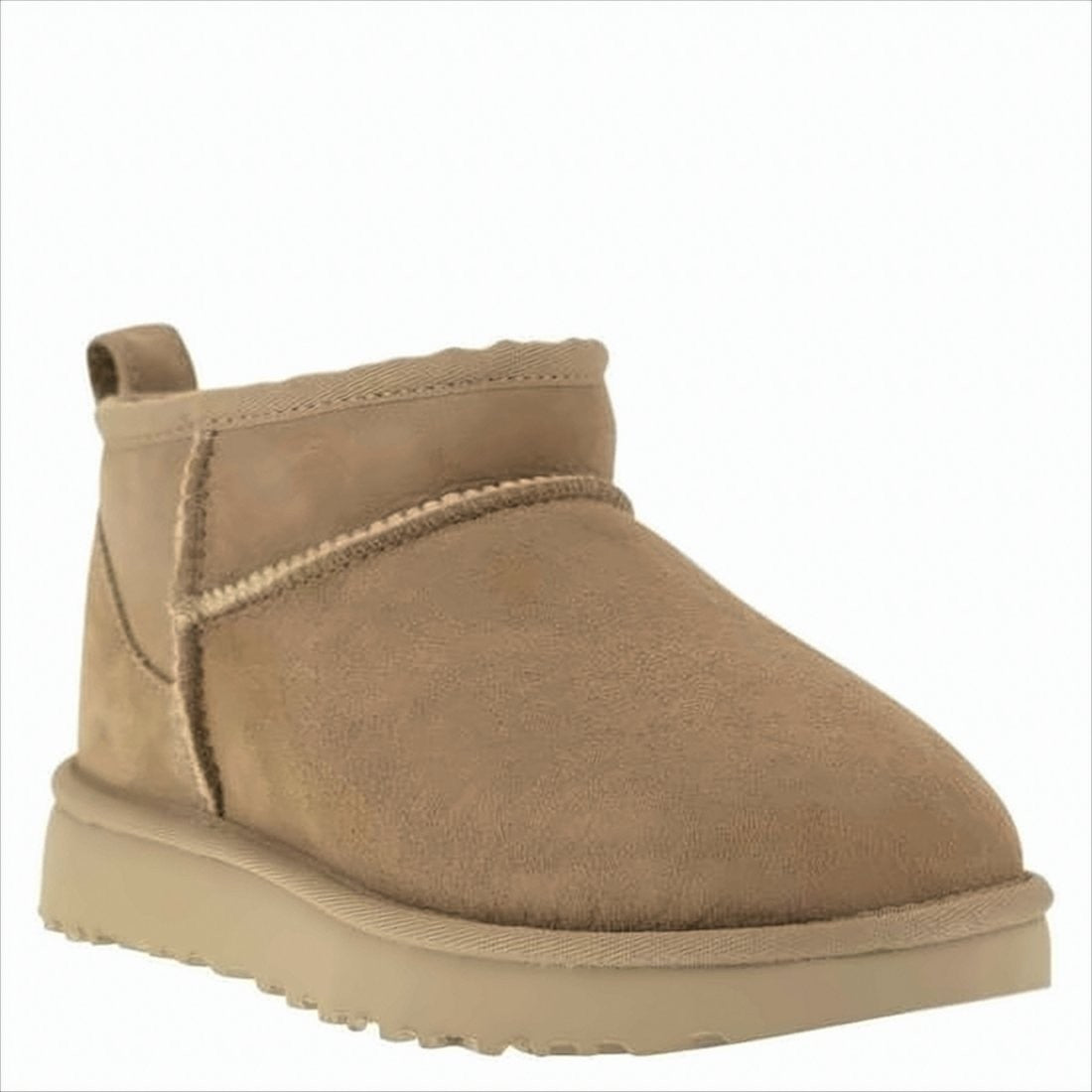 Ugg Suede Ankle Boots With Plush Lambskin Lining