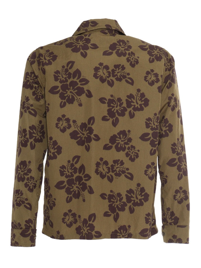 Aspesi Relaxed-Fit Floral-Patterned Shirt With Classic Collar
