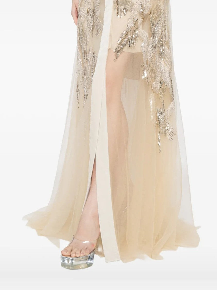 Saiid Kobeisy Velvet Embroidered Dress