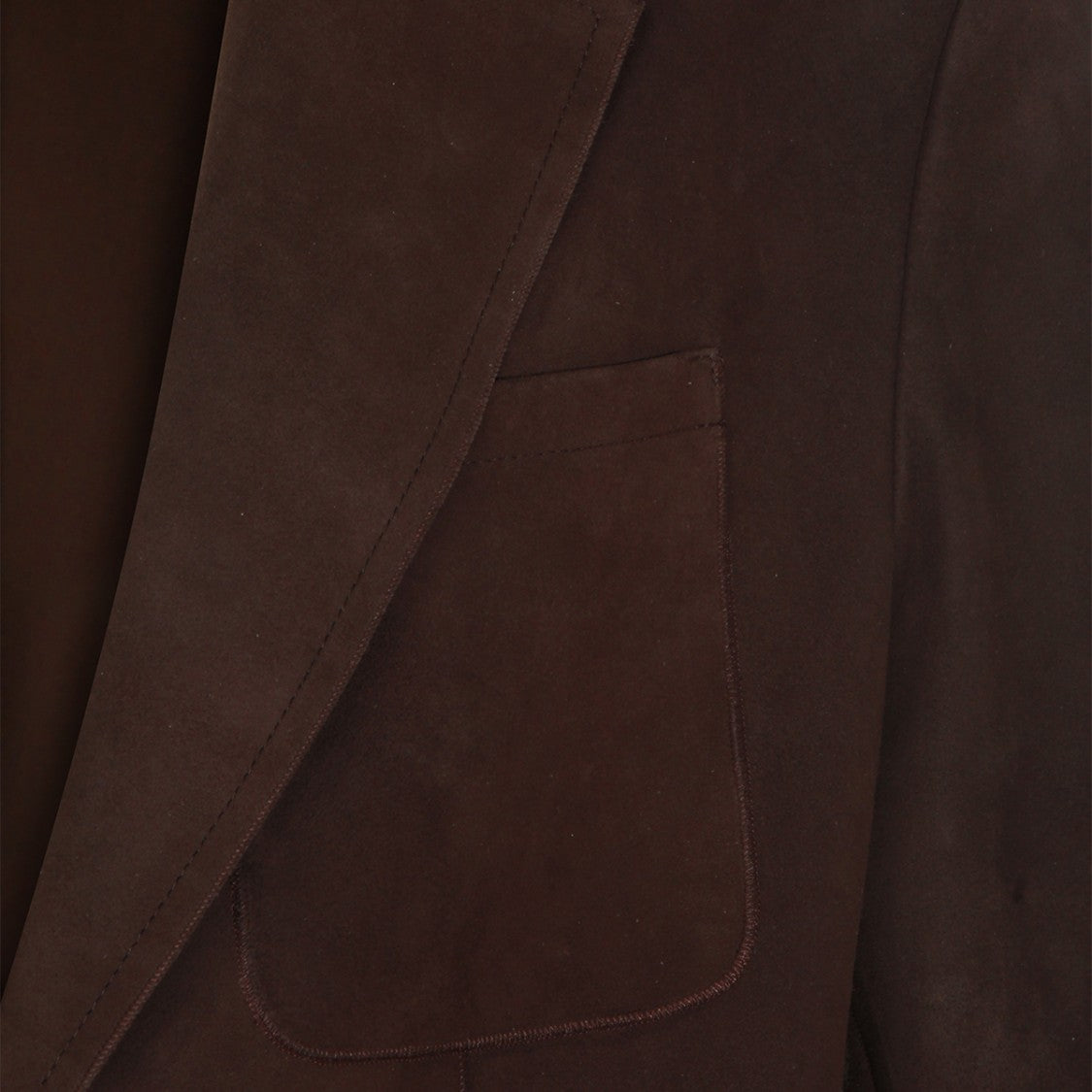 Canali Rich Dark Brown Suede Jacket With Tailored Fit