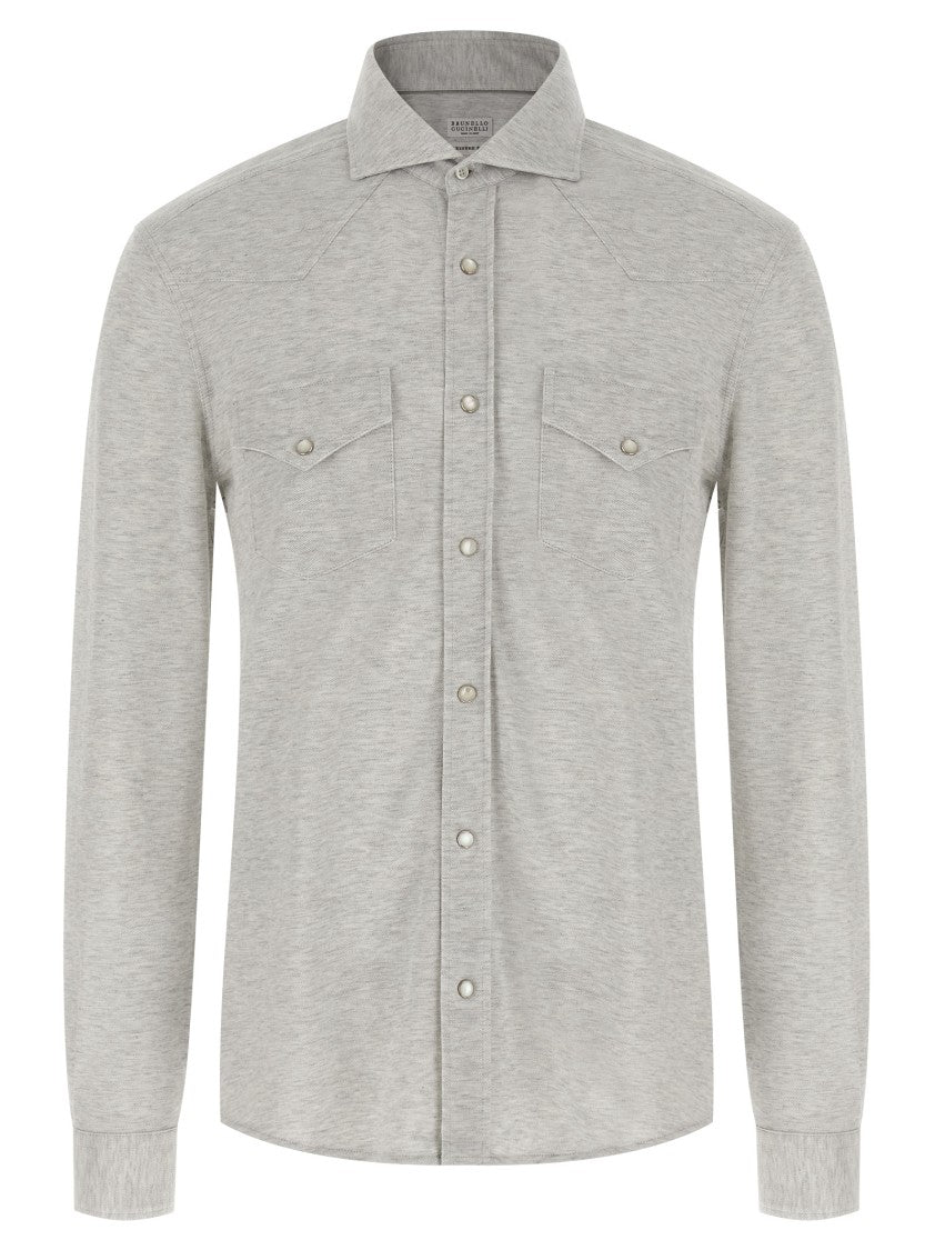 Brunello Cucinelli Piqué Cotton Shirt