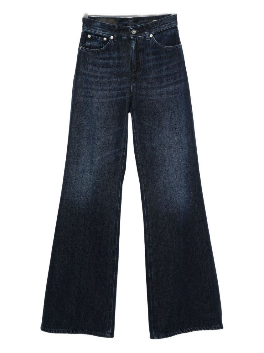 Dondup Wide-Leg Indigo Wash Jeans