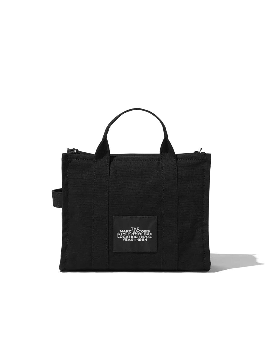 Marc Jacobs Canvas Medium Tote Bag With Zip Closure And Detachable Strap