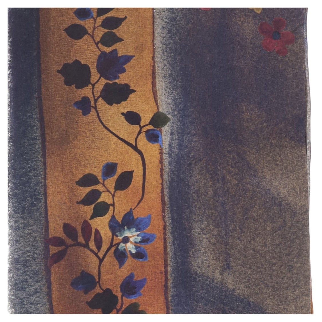 Faliero Sarti Rectangular Cashmere Scarf With Floral Pattern And Fringed Edges