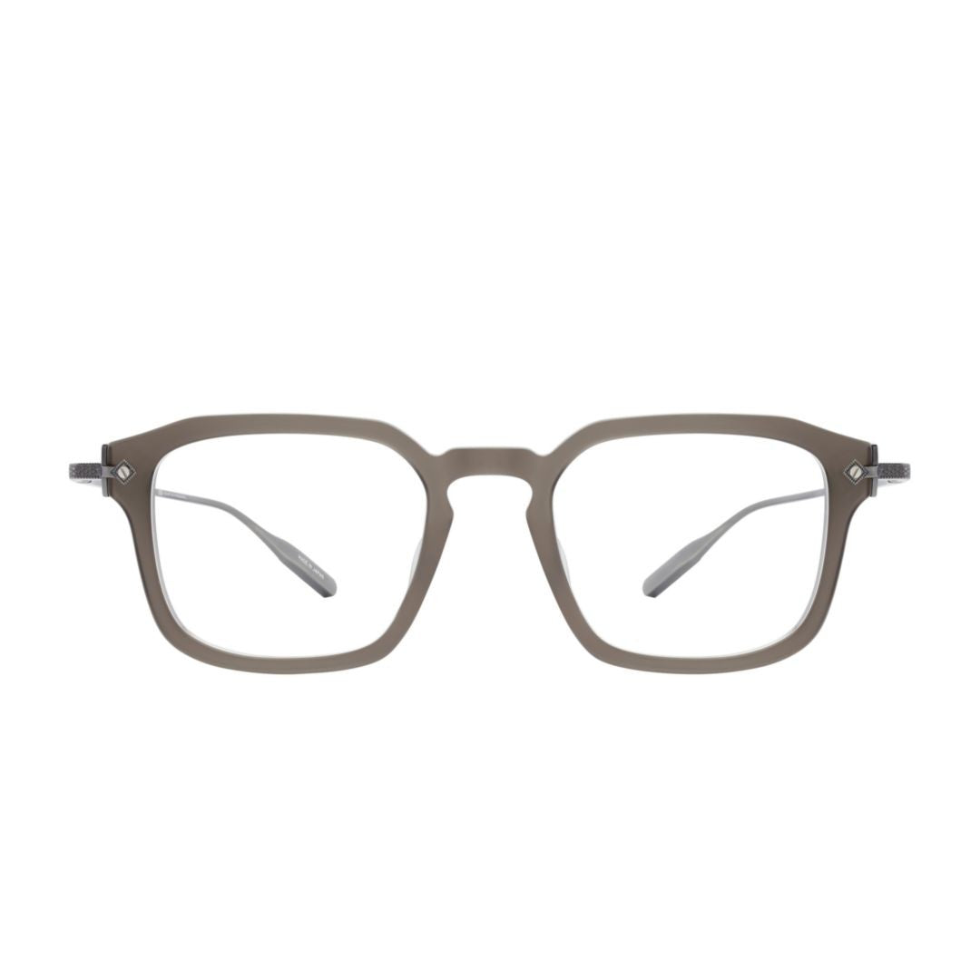 Barton Perreira Nolan Modern Square Frame Eyeglasses With Metallic Temples