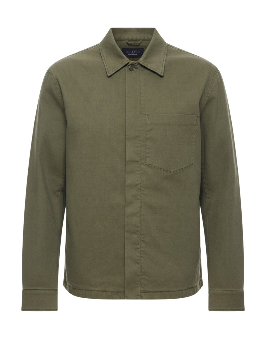 Cellar Door Green Teo Cotton Shirt Jacket