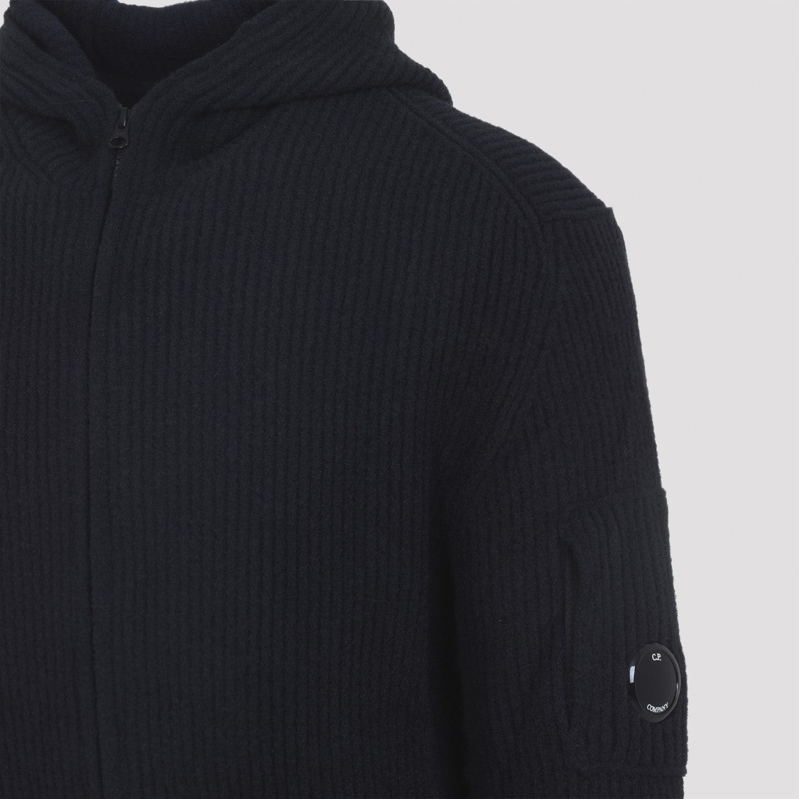 C.P. Company Tailored Hooded Sweater With Zippered Arm Pocket