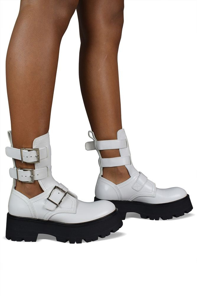 Alexander Mcqueen Rave Buckle Boots